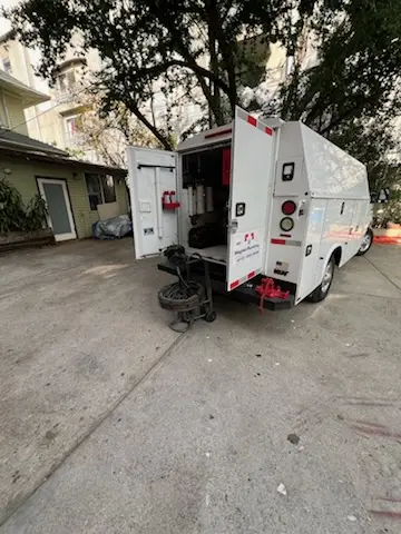 Magnet Plumbing service vehicle on-site for Sewer Line Repair in Audubon Park
